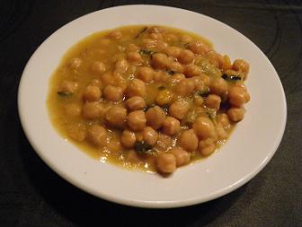 Cazuela de garbanzos en olla expres receta