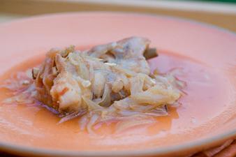 Conejo con cebolla receta