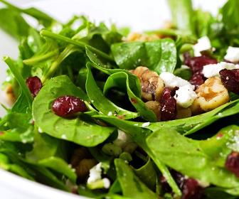 Ensalada de espinacas receta