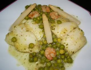 Lenguados con espárragos receta