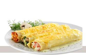 Creps de espinacas y pollo receta