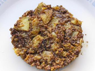 Revuelto de morcilla receta