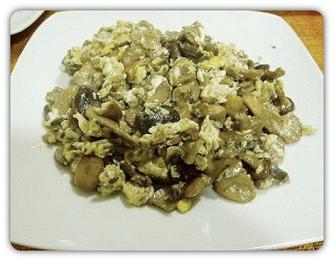 Revuelto de setas receta