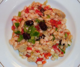 Ensalada de alubias y panceta receta