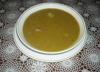 Crema de guisantes receta