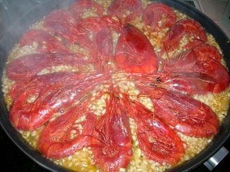 Arroz con carabineros receta