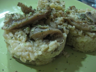 Risotto sencillo con setas receta