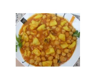 Garbanzos con sepia receta