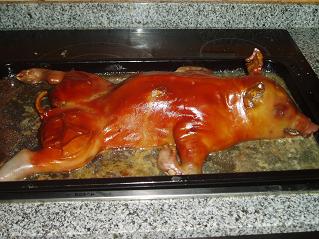 Cochinillo asado al horno receta