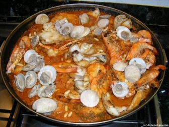 Zarzuela de pescados y mariscos receta