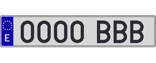 0000BBB matricula larga
