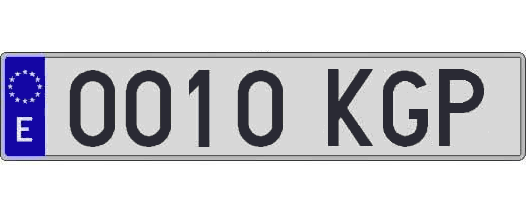 0010KGP matricula larga