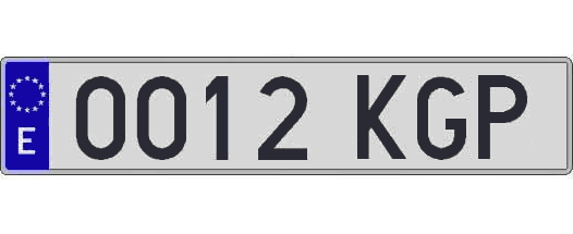 0012KGP matricula larga