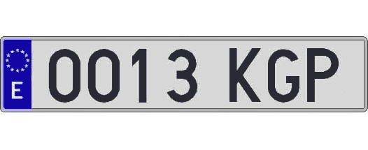 0013KGP matricula larga