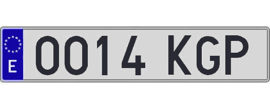 0014KGP matricula larga