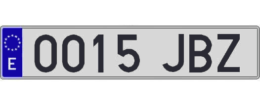 0015JBZ matricula larga