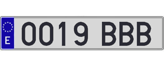 0019BBB matricula larga