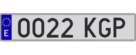 0022KGP matricula larga