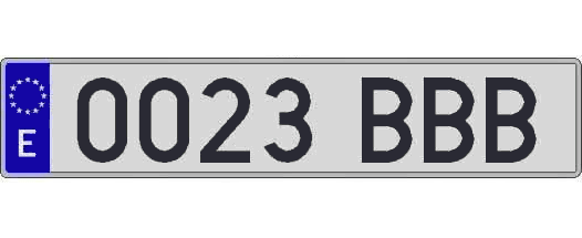 0023BBB matricula larga