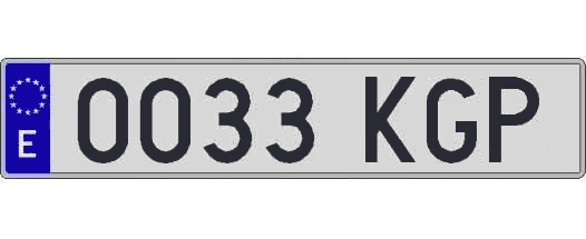 0033KGP matricula larga