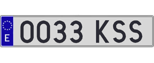 0033KSS matricula larga