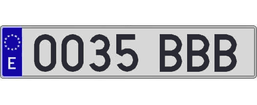 0035BBB matricula larga
