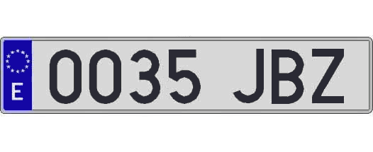 0035JBZ matricula larga
