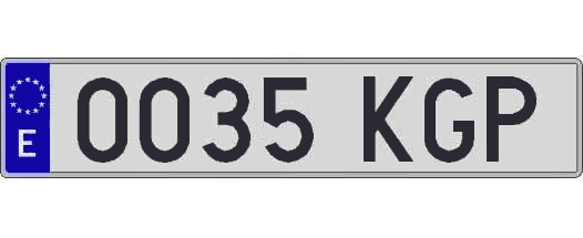 0035KGP matricula larga