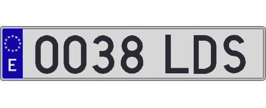 0038LDS matricula larga
