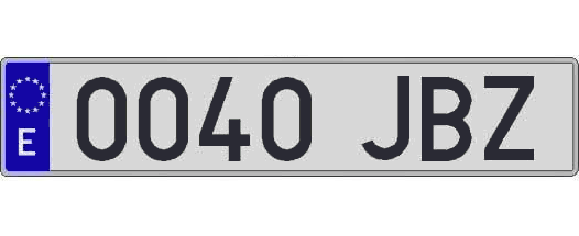0040JBZ matricula larga