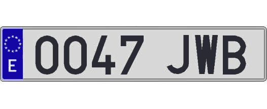0047JWB matricula larga