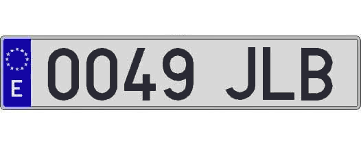 0049JLB matricula larga