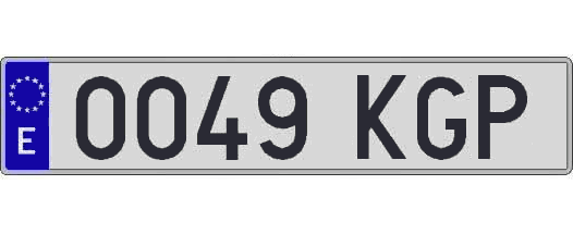 0049KGP matricula larga