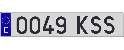 0049KSS matricula larga