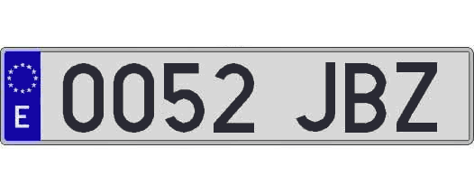 0052JBZ matricula larga