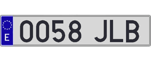 0058JLB matricula larga