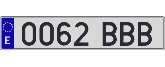 0062BBB matricula larga