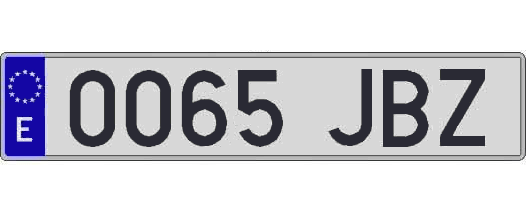 0065JBZ matricula larga