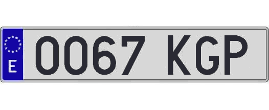 0067KGP matricula larga