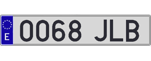 0068JLB matricula larga