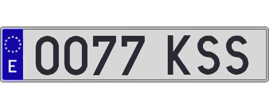 0077KSS matricula larga