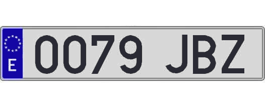 0079JBZ matricula larga