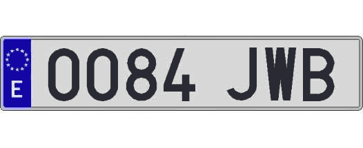 0084JWB matricula larga