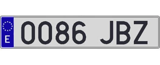 0086JBZ matricula larga