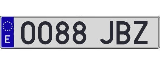 0088JBZ matricula larga