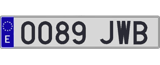 0089JWB matricula larga