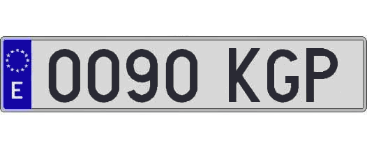 0090KGP matricula larga