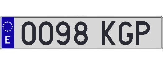 0098KGP matricula larga
