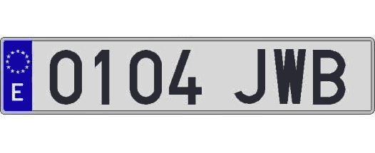 0104JWB matricula larga