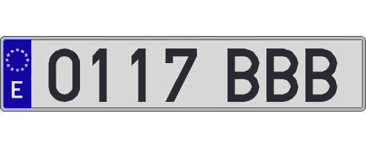 0117BBB matricula larga